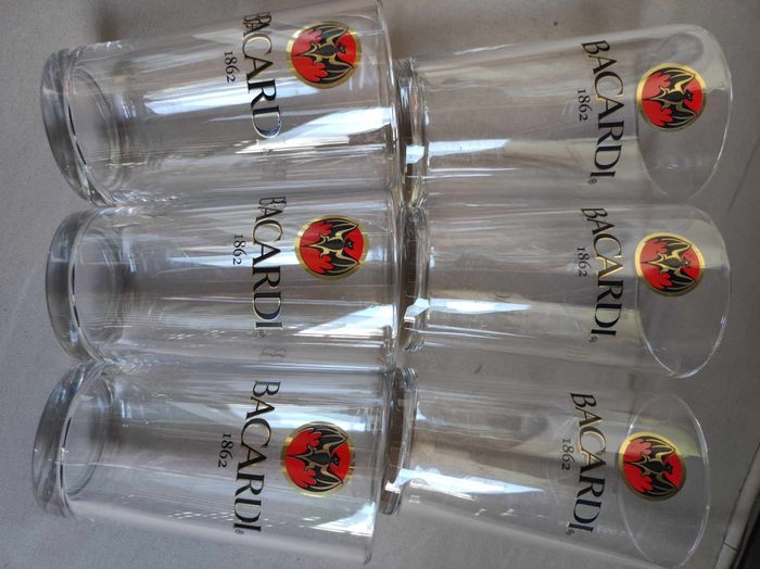 Lot de 6 verres Bacardi 1862 - photo numéro 2
