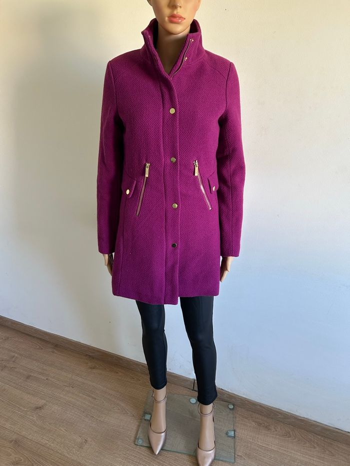 Duffle coat violet fuchsia Morgan taille 36 TBE - photo numéro 2