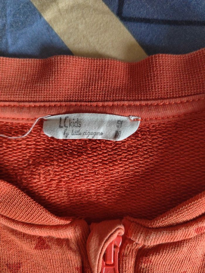 Gilet zippé imprimé lc kids 5 ans - photo numéro 2