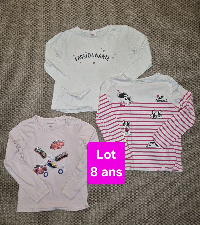 Lot de 3 t-shirts satisfaisant ML fille - 8 ans