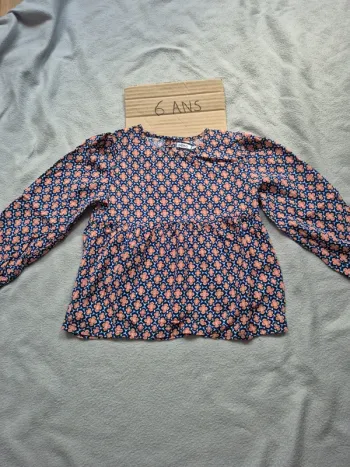 Blouse fleurie fille gemo 6 ans