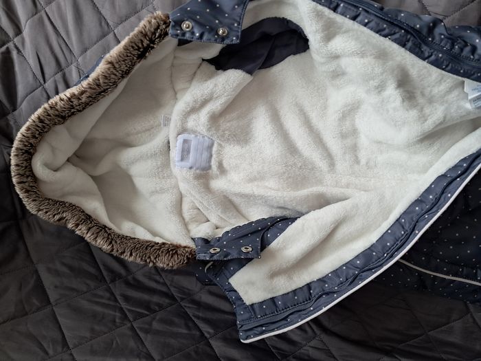 Combinaison Pilote Bébé Bleue à Pois – Doublée Polaire - photo numéro 6