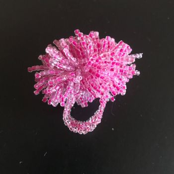 bague en perles rose * prix 2e * kiki60230
