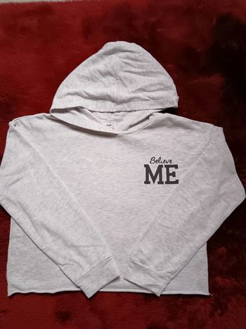 Sweat gris clair 12 ans
