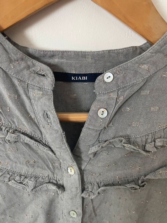Chemisier femme gris – Taille S – Coupe élégante et sobre - photo numéro 3