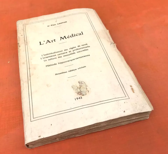 Dr Paul Carton L' Art Médical (1943) L' individualisme des règles de santé L' orientation sanitaire - photo numéro 2