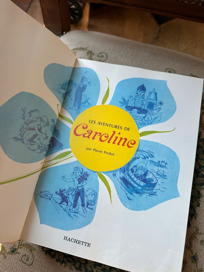 Recueil ancien vintage Les Aventures de Caroline livre bd album Pierre Probst blanc - photo numéro 3