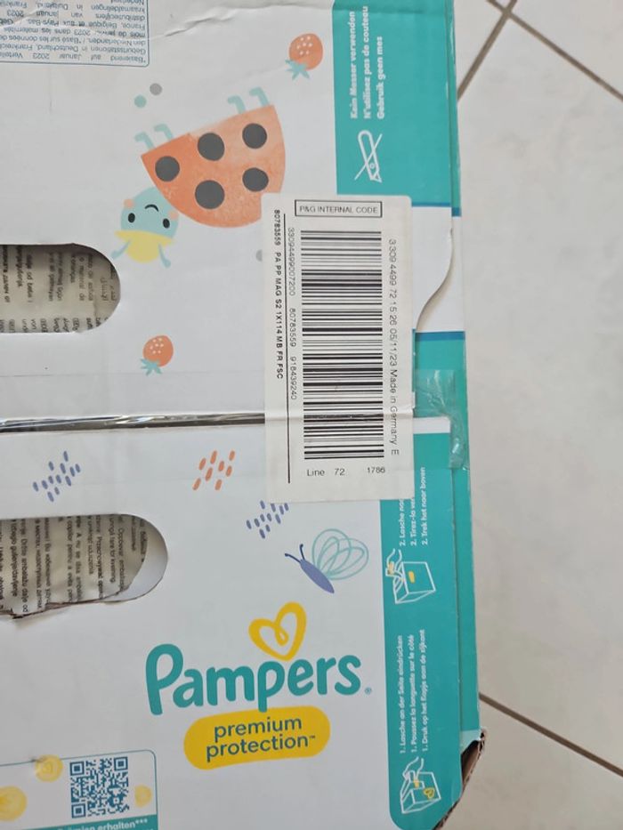 Méga pack 114 couches Pampers taille 2 Neuf - photo numéro 4