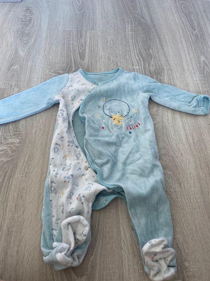 Pyjama velours bleu sergent major 6 mois garcon