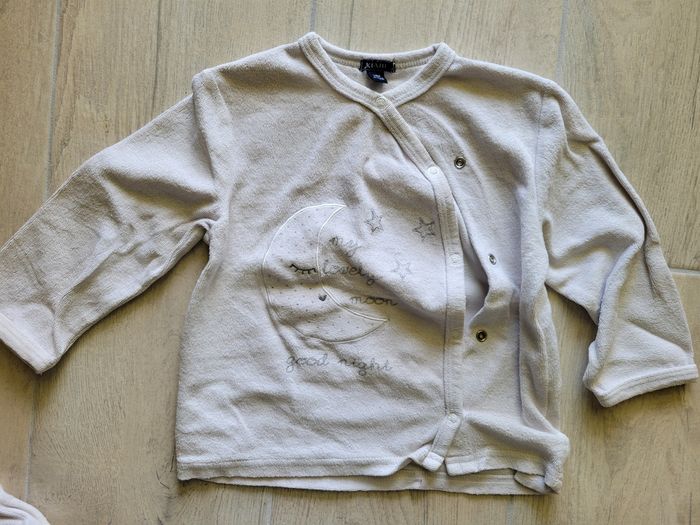 Pyjama blanc motif lune 2 pièces Kiabi 2 ans - photo numéro 4