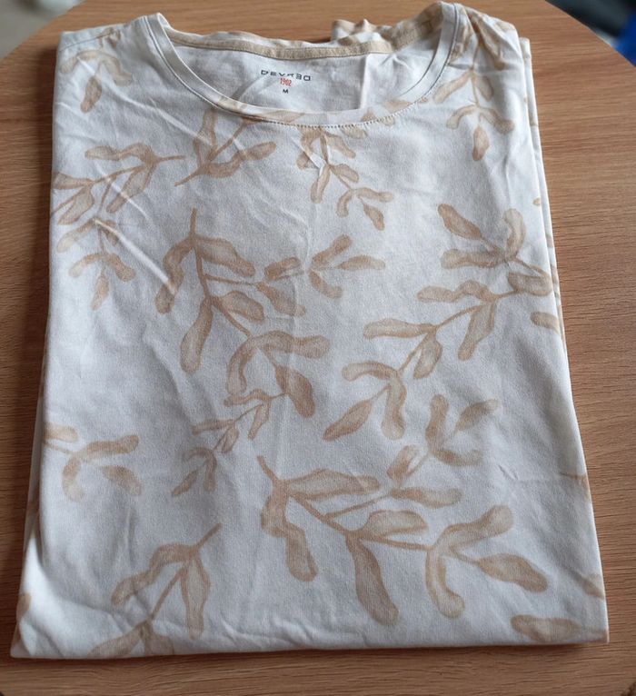 T-shirt femme beige feuillage – Devred – Taille M
