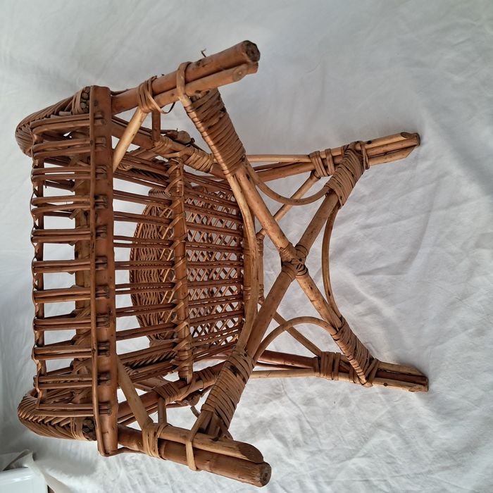 Chaise en rotin enfant ancien - photo numéro 5