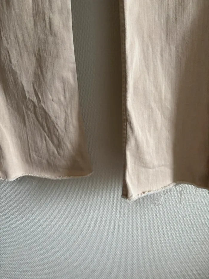 Jean wide leg beige - t44 - photo numéro 4