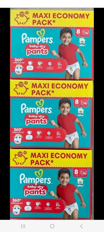 Pampers taille 8(5 cartons)
