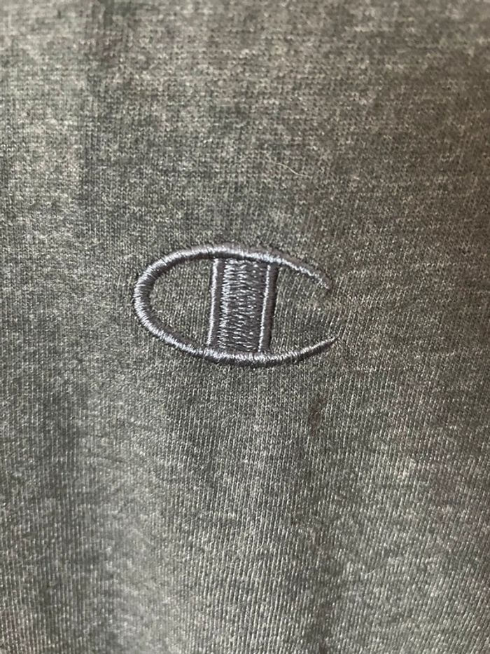 T-shirt Champion homme gris – Taille S – Logo brodé cœur et manche - photo numéro 2