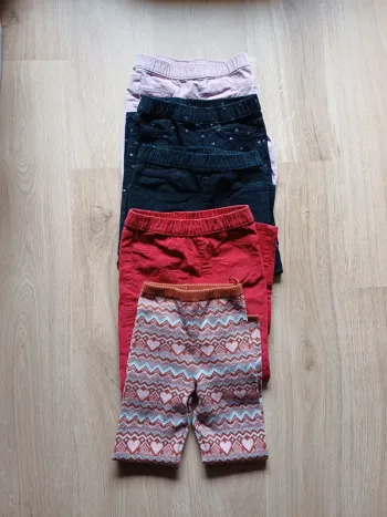 Lot de 4 pantalon H&M et un legging chaud C&A