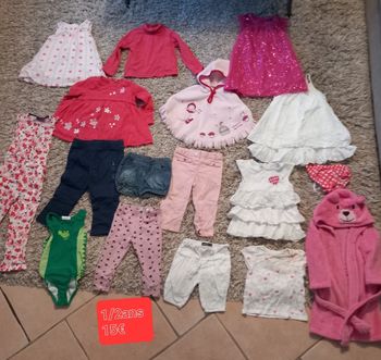 Lot vêtements fille 1 à  2 ans