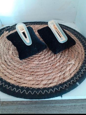 Barrette  cheveux  transparente  pailletée n°6