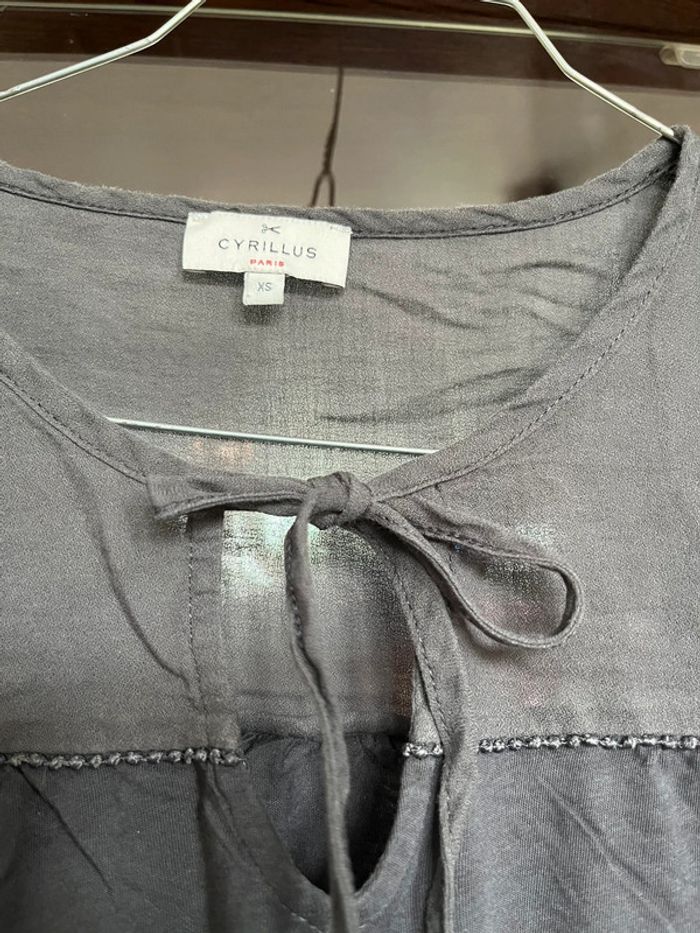 Haut XS manches longues Cyrillus gris anthracite - photo numéro 4