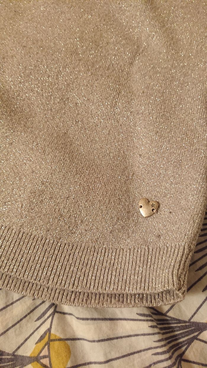 Pull manche courte pailleté - photo numéro 2