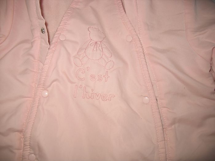 COMBINAISON PILOTE + GANTS + CHAUSSONS ROSE BÉBÉ FILLE "GRAIN DE BLÉ" - 6 MOIS - n°04 - photo numéro 6