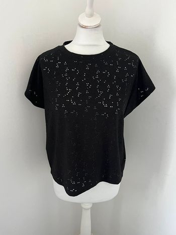 Blouse ajourée noire 9th avenue M