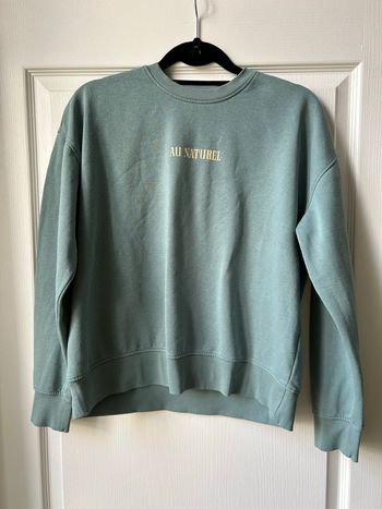 Sweat-shirt  « nature  » couleur vert sauge