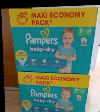 144 couches pampers baby dry taille 7
