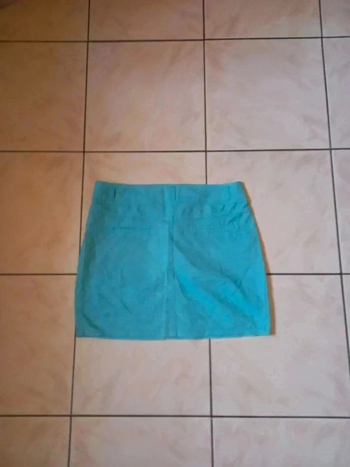 Jupe crayon bleu clair taille M/38 vintage y2k - photo numéro 3