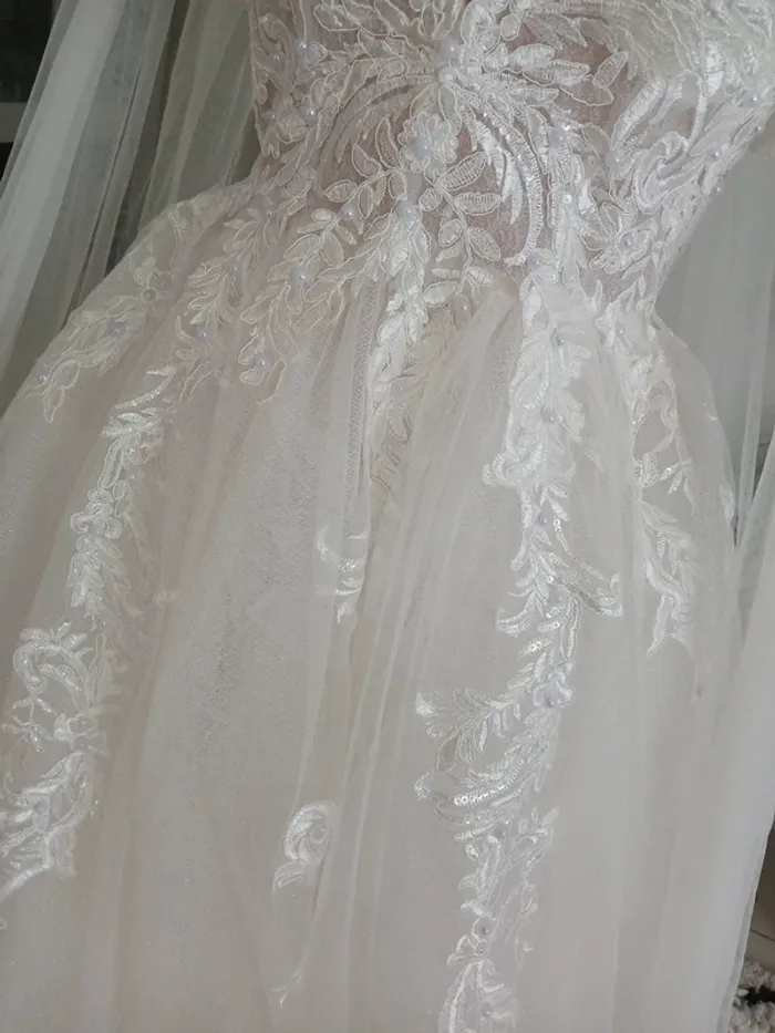 Magnifique Robe de Mariée avec son long Voile Taille L🎉💝 - photo numéro 20