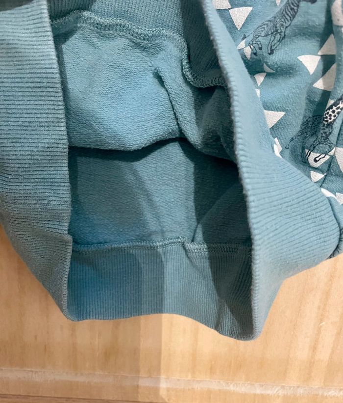 Sweat bleu vert animaux de la savane triangle 2/3 ans - photo numéro 9