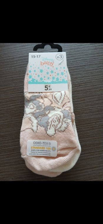 Lot de trois paires de chaussettes disney bambi 15/17