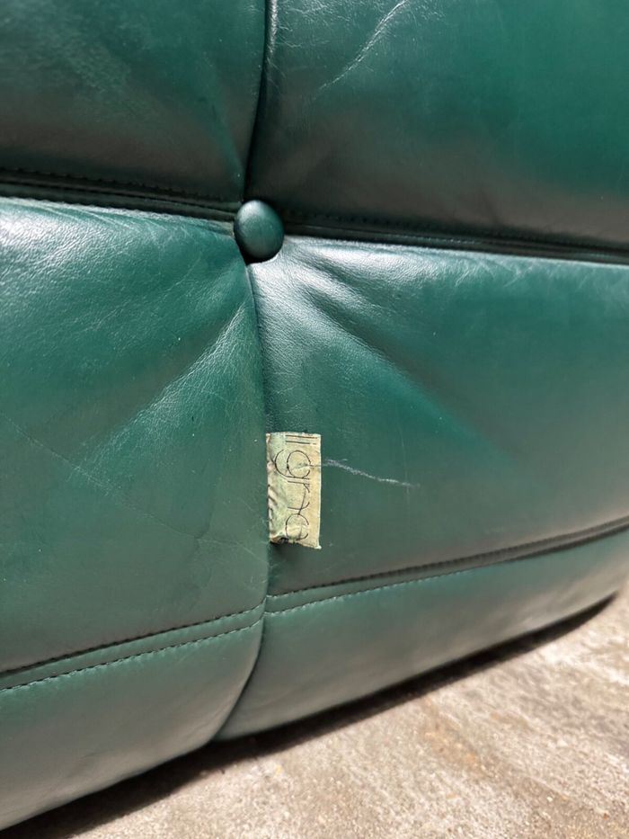 Canapé Togo 2 places Cuir vert – Ligne Roset 1990 - photo numéro 5