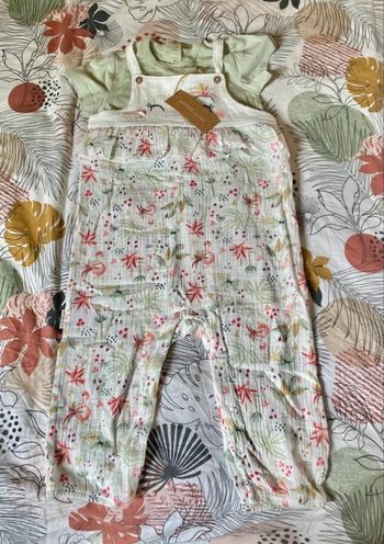 Salopette a gaze bébé fille 