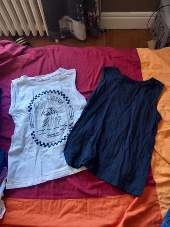 Lot de 2 tee-shirt sans manches 12ans kiabi
