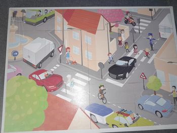puzzle aimanté scolaire - sécurité routière