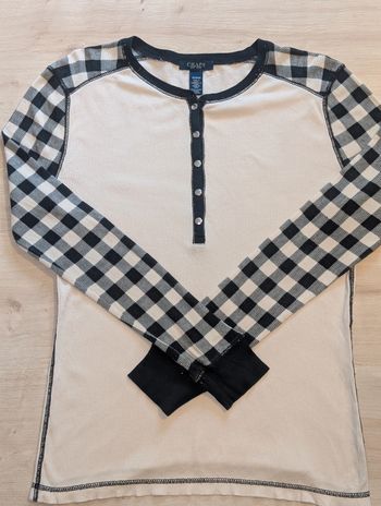 Pull Fin Chaps (Ralph Lauren) Taille M Crème/Noir