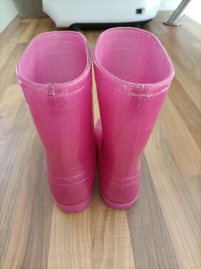 Bottes de pluie roses pailletées 25-26 - photo numéro 2