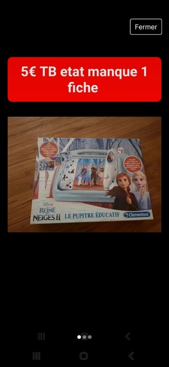 Reine des neiges 2 pupitre éducatif