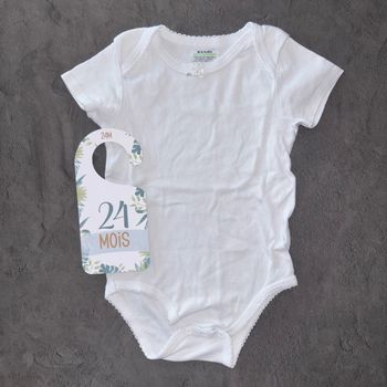Body blanc noeud Kiabi / 24 mois / Très bon état
