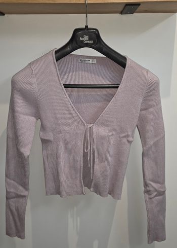 Gilet ouvert lilas S