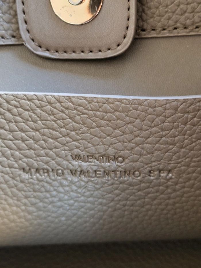 Grand sac cabas Valentino gris taupe Superman - photo numéro 2