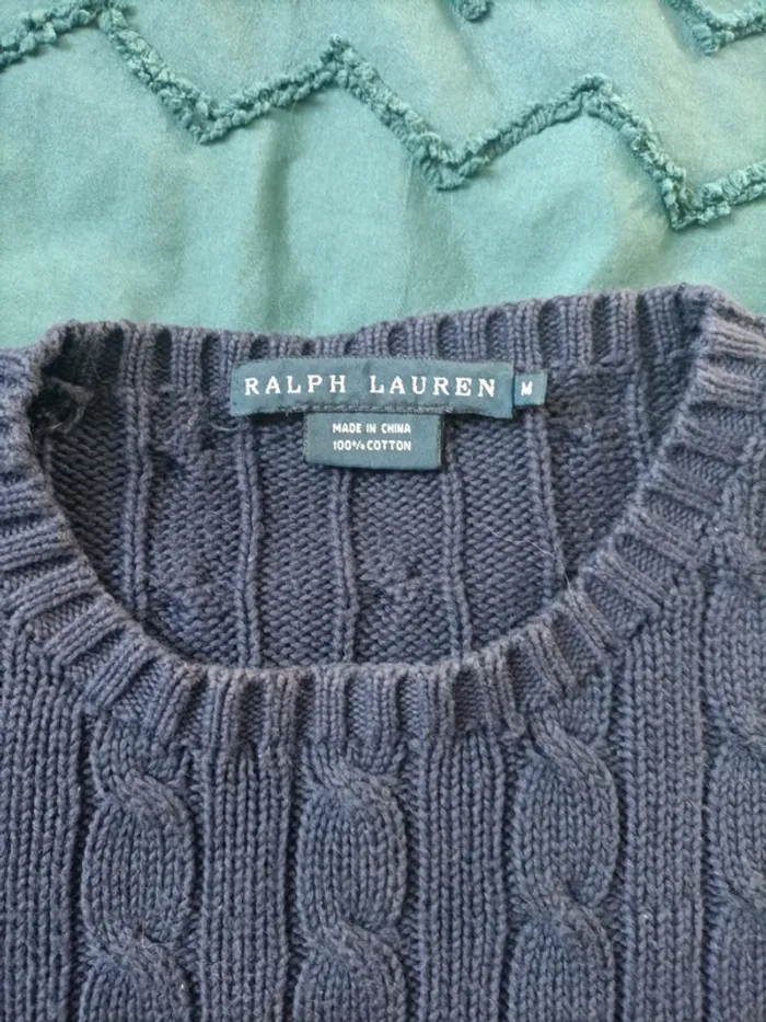 Joli pull femme torsade Ralph Lauren M - photo numéro 7
