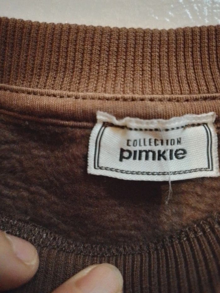 Sweat femme brun motif écriture violette Pimkie - photo numéro 9