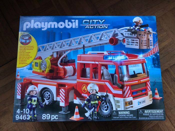 Neuf - Playmobil 9463 Camion de Pompiers avec échelle pivotante