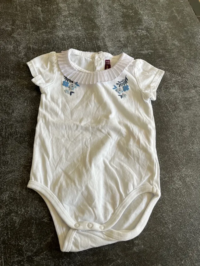 Body manches courtes blanc 6 mois sergent major