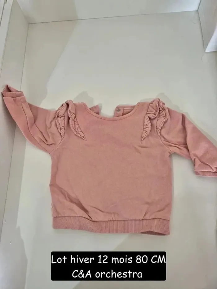 Lot hiver 9 - 12 mois 80 cm C&A baby ensemble joggings et sweat dernière collection - photo numéro 13