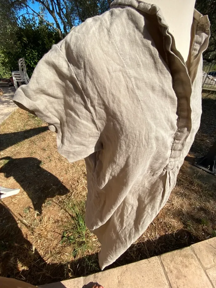 Petite robe beige en lin, Pako Liito, 38 M - photo numéro 3