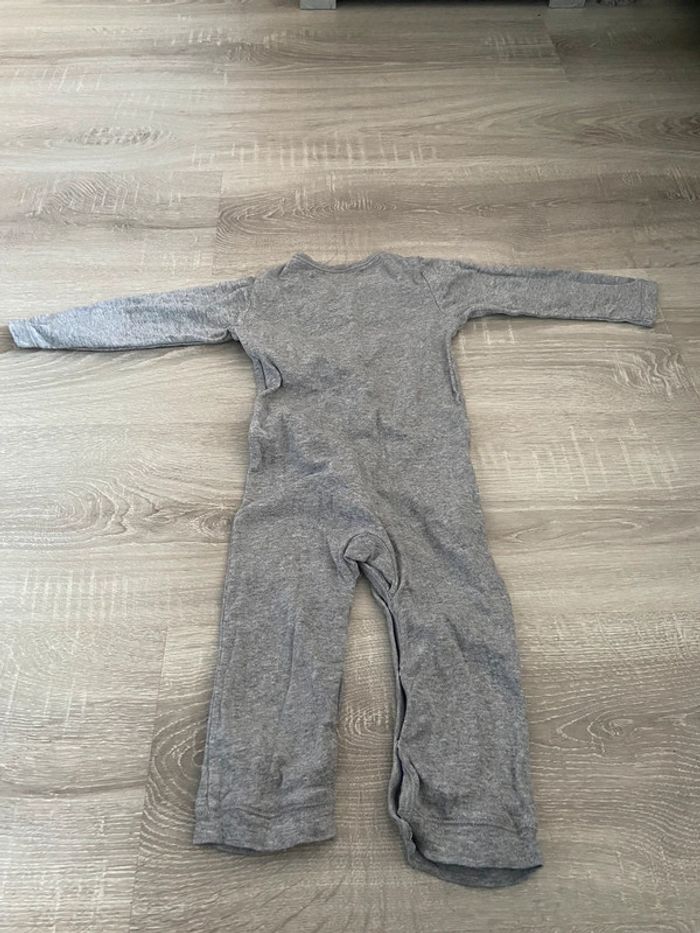 Pyjama sans pied coton dpam gris 18 mois - photo numéro 3