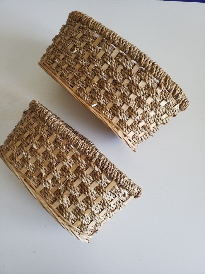 2 panieres de rangement en osier - photo numéro 4